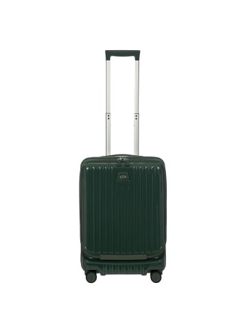 BRIC`s Positano 4 Rollen Kabinentrolley 55 cm mit Dehnfalte in smaraddruen