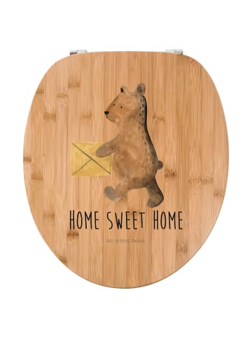 Mr. & Mrs. Panda WC Sitz Bär Zuhause mit Spruch in Braun