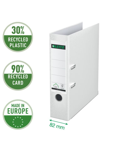 Leitz Ordner Kunststoff A4 180Grad 80mm weiß