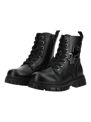 DOCKERS Stiefelette in Schwarz/Silber
