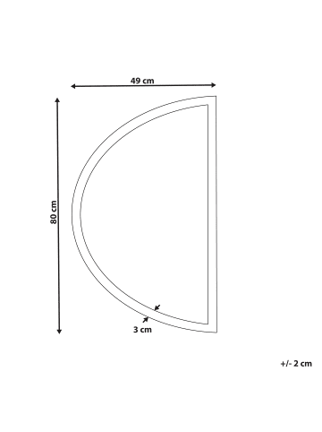 Beliani Badezimmerspiegel BEZONS in Silber - (W) 49 x (H) 80 x (L) 3 cm
