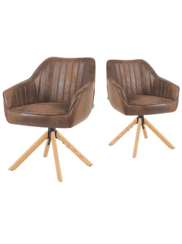 DUBI Möbel 2er-Set: Drehstuhl Mika-Luis in Hellblau - (B)60 x (H)82 x  (T)61 cm
