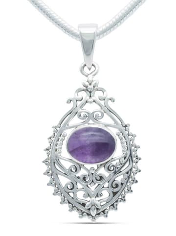 mantraroma 925er Silber - Ketten (L) 20 x (B) 39 mm mit Amethyst