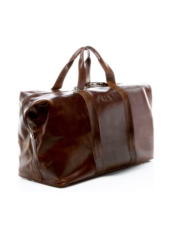 SID & VAIN Leder-Reisetasche Leder Weekender Unisex CHESTER in braun