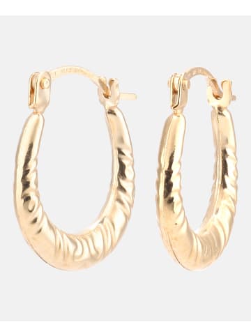 Diamant L'éternel Creolen aus 375 Gelbgold