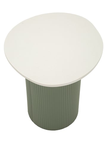 Mauro Ferretti Couchtisch aus grünem Metall und Marmor, 40 x 42 x 45 cm