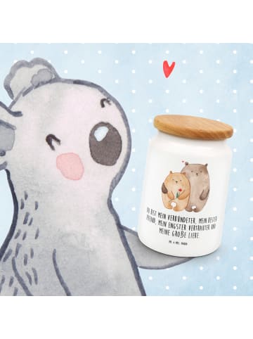 Mr. & Mrs. Panda gebäckdose Bären Liebe mit Spruch in Weiß
