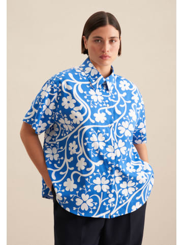 Seidensticker Hemdbluse Regular in Mittelblau
