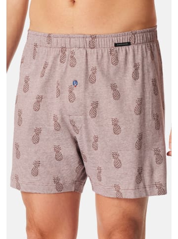 Schiesser Boxershorts Singel-Jersey in Dunkelblau / rot