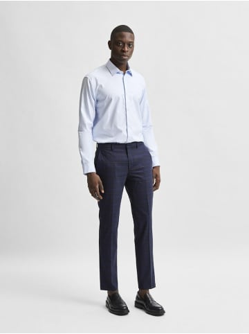 Selected Langarm Business Hemd für Herren in blau