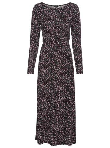 Laura Scott Jerseykleid in schwarz-rosa-geblümt