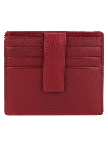 Esquire Oslo Texas Kreditkartenetui RFID Leder 9,5 cm in rot