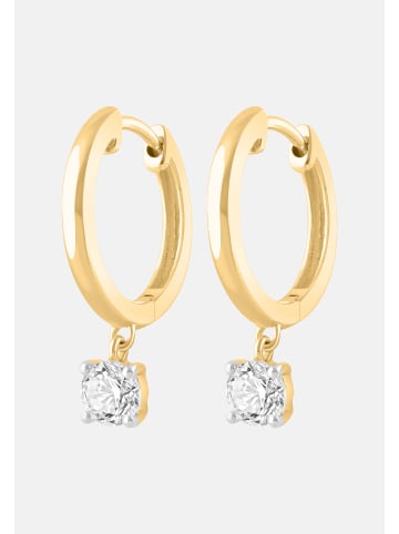 Ethische Diamanten Ohrringe aus 375 Gelbgold mit Lab Grown Diamant