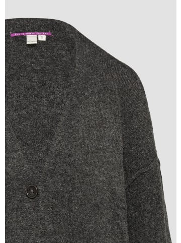 QS Strickjacke langarm in Schwarz