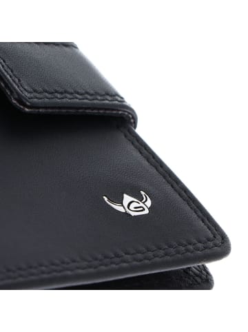 Golden Head Polo Geldbörse RFID Schutz Leder 10 cm Geldscheinklammer in schwarz