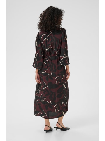 Kaffe Kleid KAmille Tight fit in Windsor Wine/Black Flower