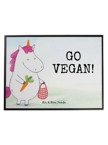 Mr. & Mrs. Panda Schreibunterlage Einhorn Vegan Design mit Spruch in Weiß