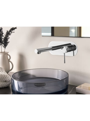 Beliani 2-tlg Wasserhähne CLAVIJO in Silber