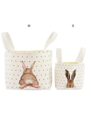 HOFF Stoffkorb Happy Hase in Weiß
