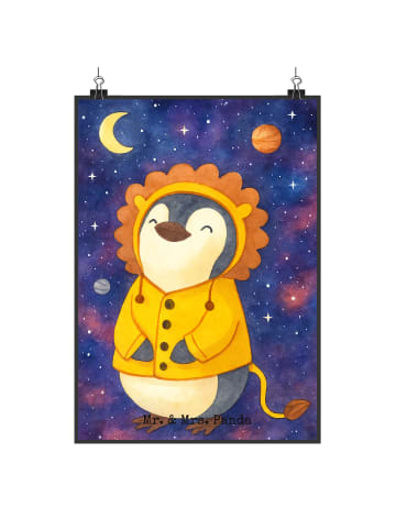 Poster Löwe Astrologie Design ohne Spruch in Weiß