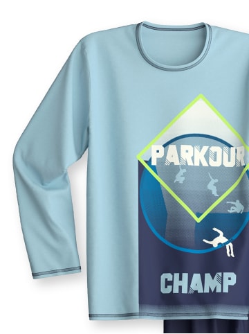 Calida Pyjama in cascade blue