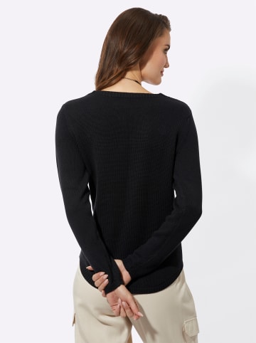 WITT WEIDEN Langarm-Pullover in schwarz-beige