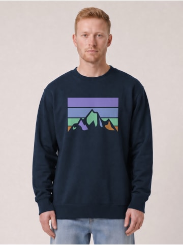 wat? Apparel Sweatshirt Retro Landscape in Dunkelblau