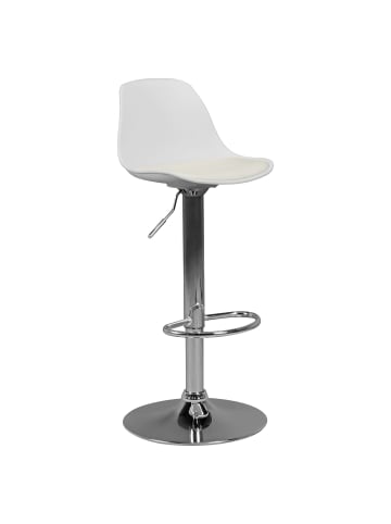 KADIMA DESIGN KORSIKA, Barhocker Kunstleder , Hocker Sitzhocker Tresenhocker, in Weiß
