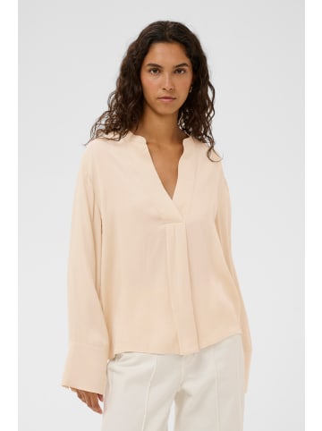 Soaked in Luxury Kurzarm-Bluse SLNadeya Gerade Passform in Oatmeal