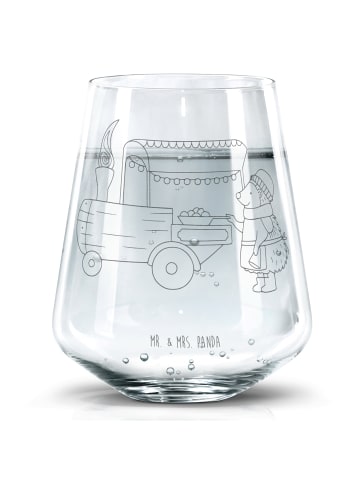 Mr. & Mrs. Panda Trinkglas Igel Maronen ohne Spruch in Transparent