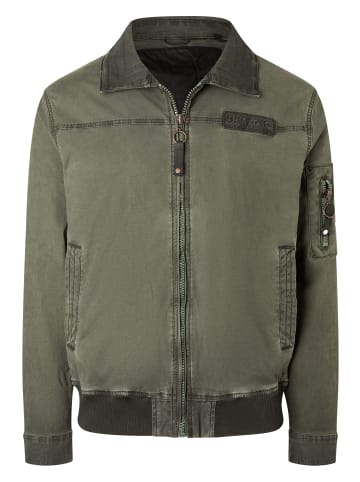 Timezone Biker-Blouson Übergangsjacke mit Stretch-Twill in Grün