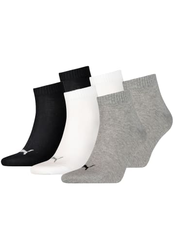 Puma Socken PUMA UNISEX QUARTER PLAIN 3P in 882 - grey/white/black