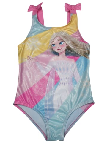Disney Frozen Die Eiskönigin Badeanzug mit Glitzer und Schleifen Elsa Frozen in Mehrfarbig