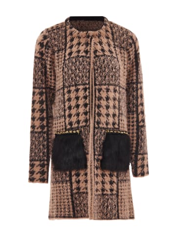 faina Strickjacke in Dunkelrosa Schwarz