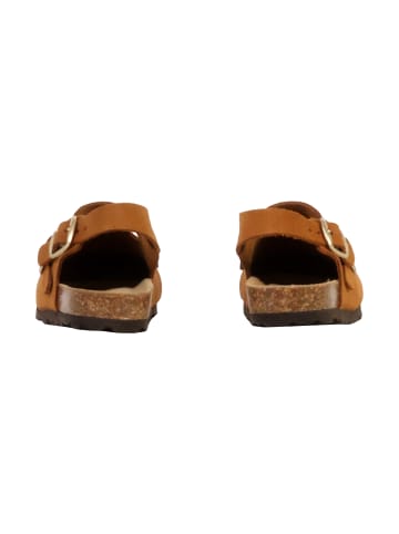 Divine Factory Boreali BS Leder-Pantoletten für Kinder Braun