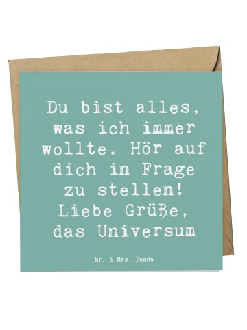 Mr. & Mrs. Panda Faltkarte Spruch Hoffnung und Selbstliebe mit S... in Meeresbrise