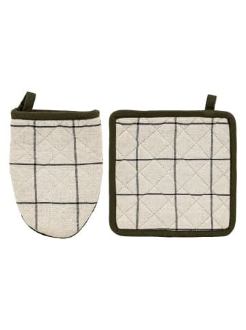 Atmosphera Créateur d'intérieur Topflappen und Ofenhandschuh HELU in Beige, 20 x 2 x 20 cm