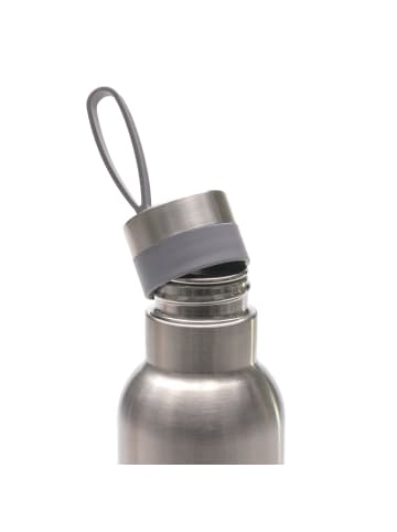 Lässig Lässig Trinkflasche Kinder - BOLD Edelstahl, silver