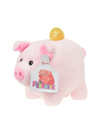 Toi-Toys Plüschsparbüchse Schwein – Sparschwein Kinder ab 3 Jahren in pink