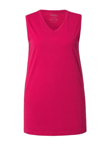 Ulla Popken Strick-Top in dunkle himbeere