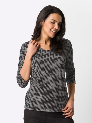 Sieh an! 3/4-Arm-Shirt in schwarz-grau