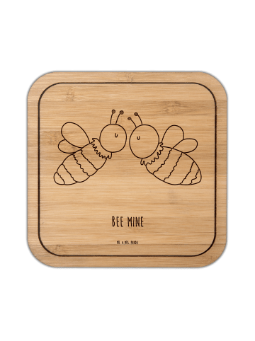 Mr. & Mrs. Panda Coaster Biene Liebe mit Spruch in Transparent