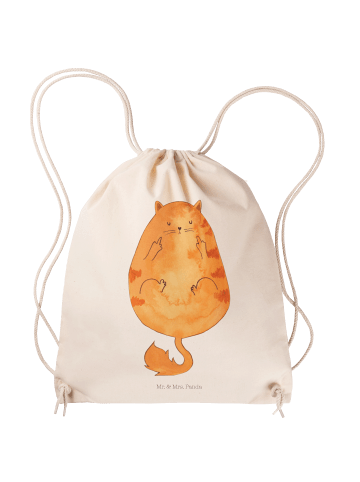 Mr. & Mrs. Panda Tasche Katze Frühaufsteher ohne Spruch in Creme