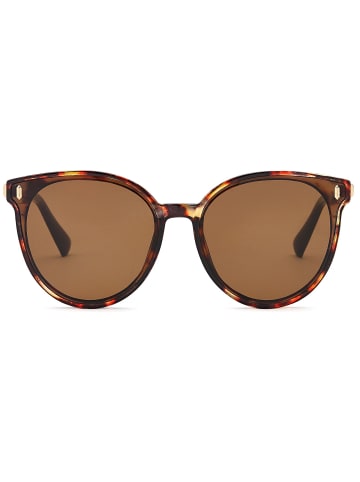 styleBREAKER Cateye Sonnenbrille in Braun Demi / Braun getönt