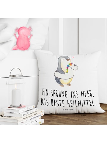 Mr. & Mrs. Panda kissen für sofa Sommermeerheilkraft mit Spruch in Weiß