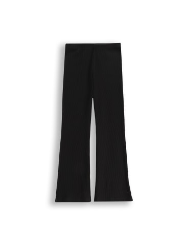 Coccodrillo Gerippte Leggings mit langem Bein in schwarz