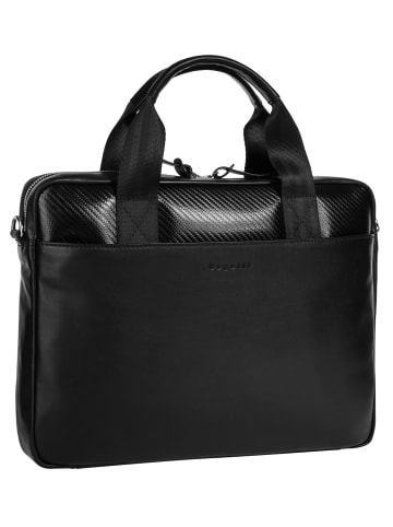 Bugatti Aktentasche COMET  BAGS echt Leder in schwarz