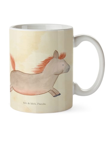 Mr. & Mrs. Panda Haferl Pferd Springen ohne Spruch in Vintage