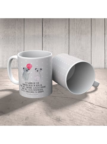 Mr. & Mrs. Panda Kindertasse Koala Luftballon mit Spruch in Grau Pastell