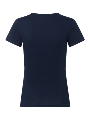 More & More schmales 1/2 Arm Shirt, gerippt in marine